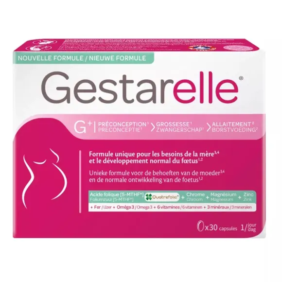 Gestarelle G+ préconception, grossesse & allaitement - boîte de 30 capsules