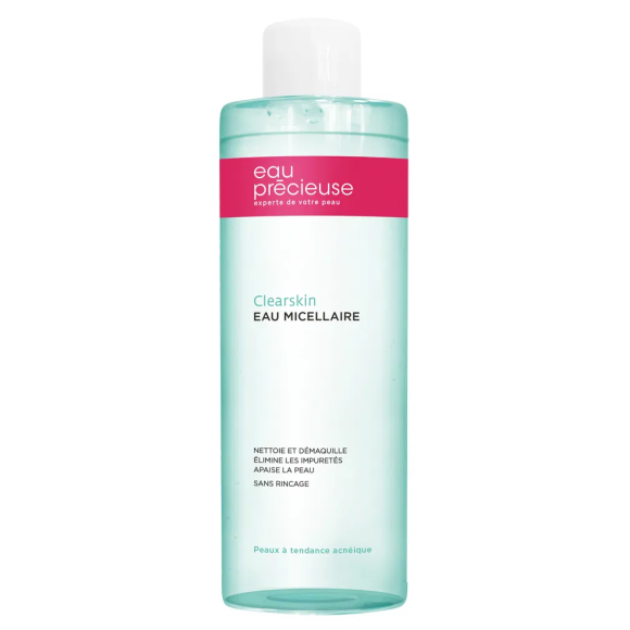 Eau précieuse clearskin eau micellaire démaquillante - flacon 400 ml