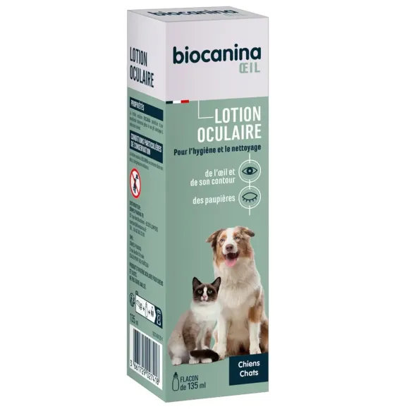 Lotion oculaire chiens et chats Biocanina - flacon de 135ml