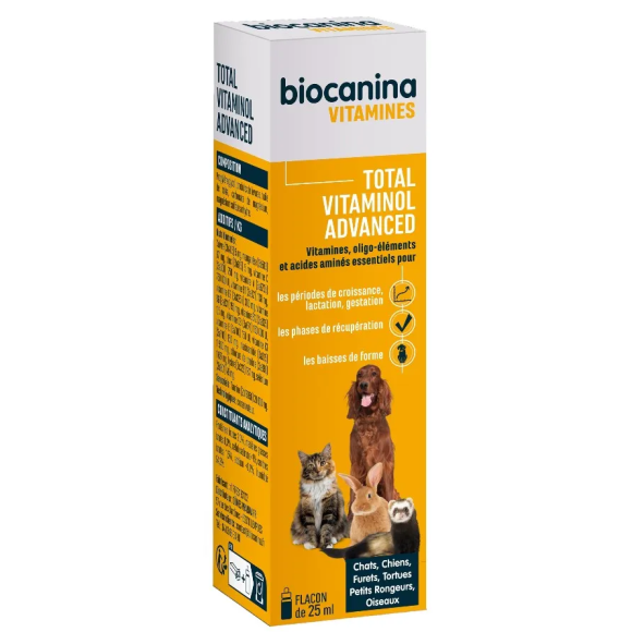 Vitamines total vitaminol advanced Biocanina - flacon de 25ml