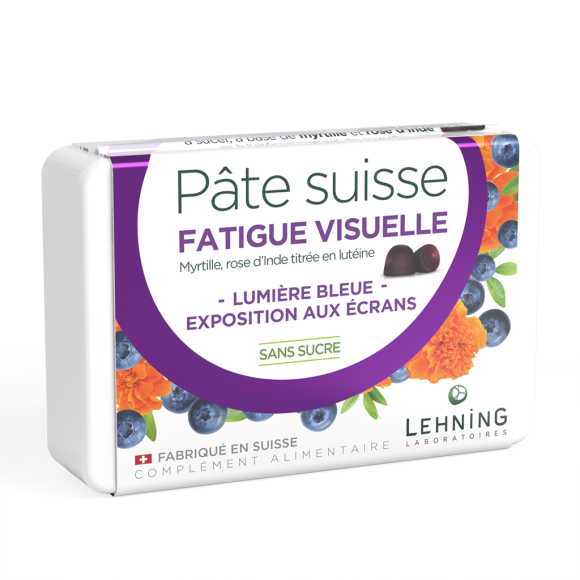 Pâte suisse fatigue visuelle Lehning - boîte de 40 gommes