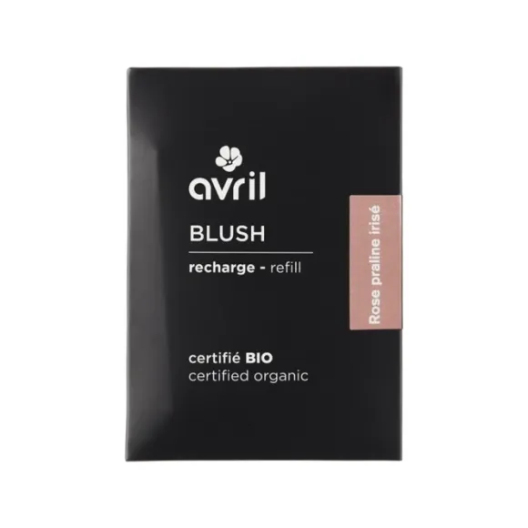 Blush bio recharge rose praliné irisé Avril - poudrier de 5G