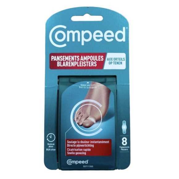 Pansements ampoules aux orteils Compeed - boite de 8 pansements