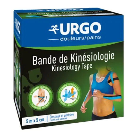 Bande de kinésiologie bleu Urgo - bande de 5mx5cm