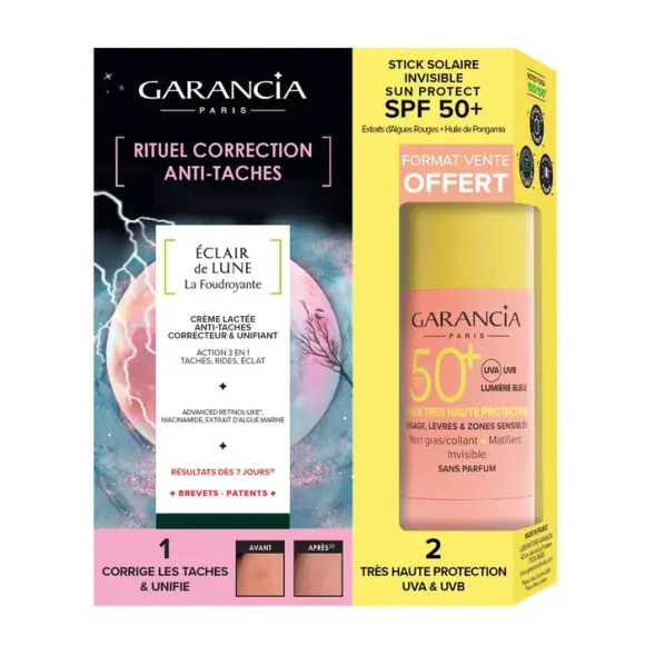 Éclair de Lune La foudroyante crème anti-taches Garancia - tube de 30ml + 1 stick solaire offert