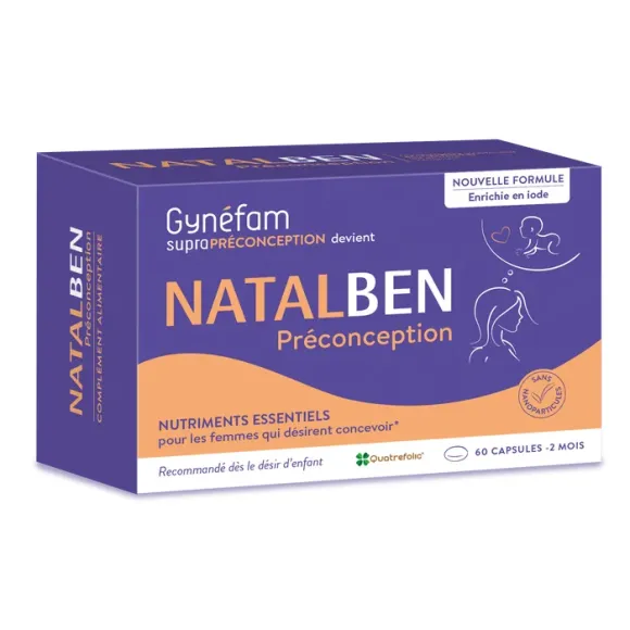 Natalben Préconception laboratoire Effik - boîte de 60 capsules