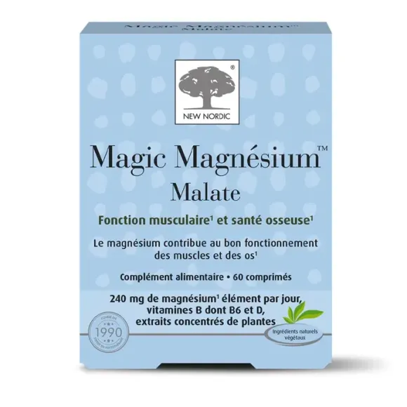 Magic magnésium malate New Nordic - boite de 60 comprimés