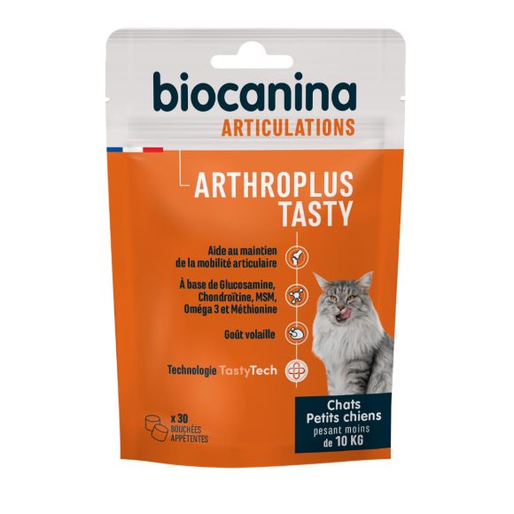 Arthroplus Tasty Chats et très petits chiens Biocanina - sachet de 30 bouchées appétentes