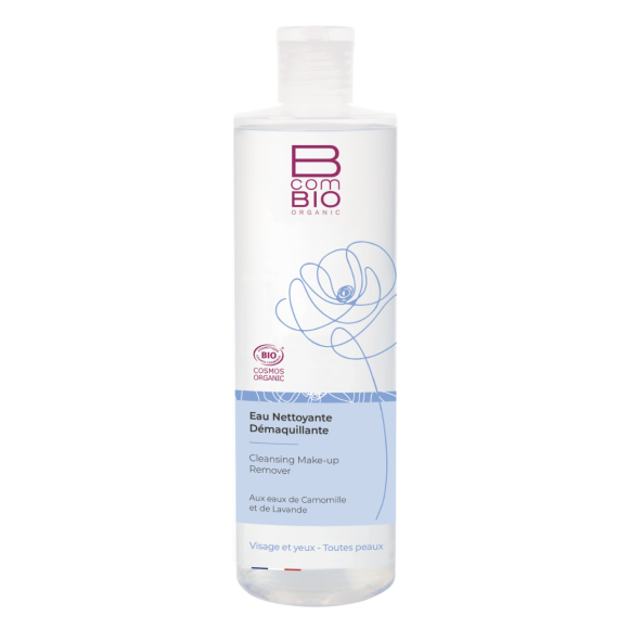 Eau nettoyante démaquillante visage et yeux BcomBIO - flacon de 400 ml