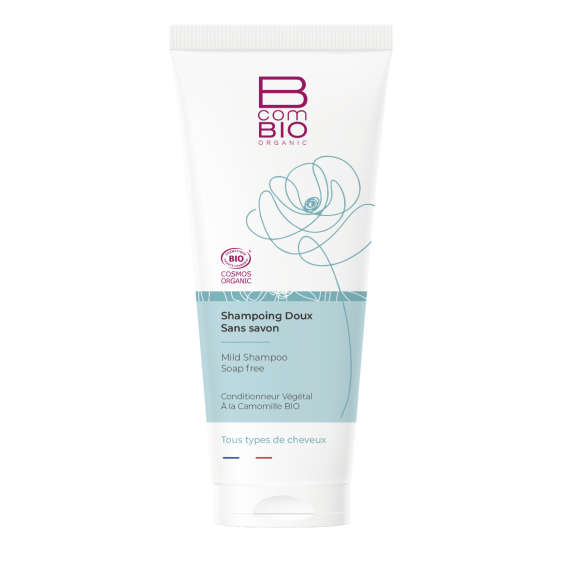 Shampoing doux sans savon BcomBIO - tube de 200ml