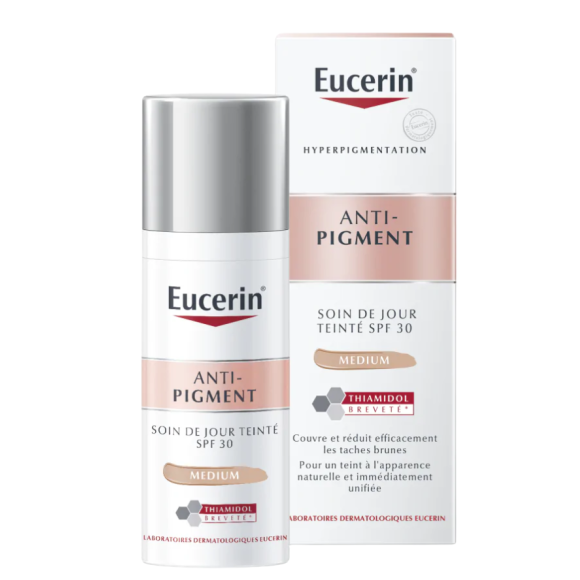 Soin de jour teinté anti-pigment SPF30 teinte medium Eucerin - flacon pompe de 50 ml