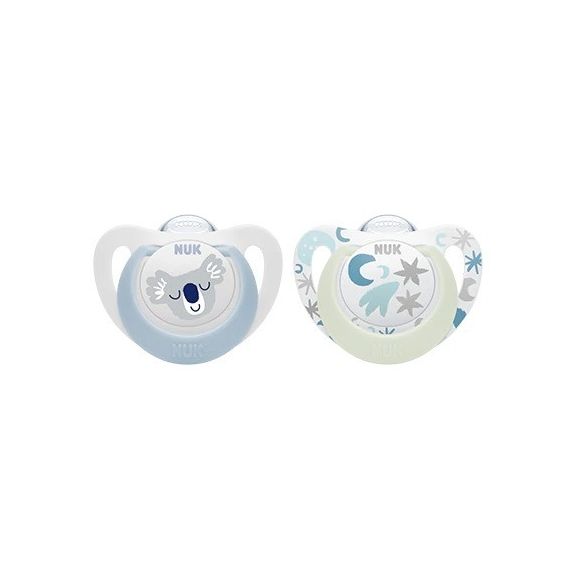 Starlight sucettes day & night 0-6mois NUK - lot de 2 sucettes