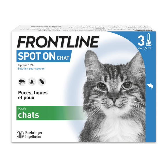 Spot On chat Frontline - 3 pipettes de 0,5ml