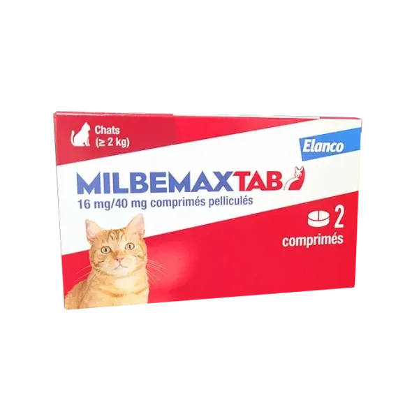 Milbemaxtab comprimé pour chats - boite de 2 comprimés