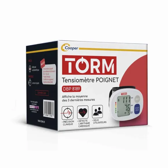 TORM Tensiomètre électronique au poignet  DBP 8189 Cooper - 1 tensiomètre