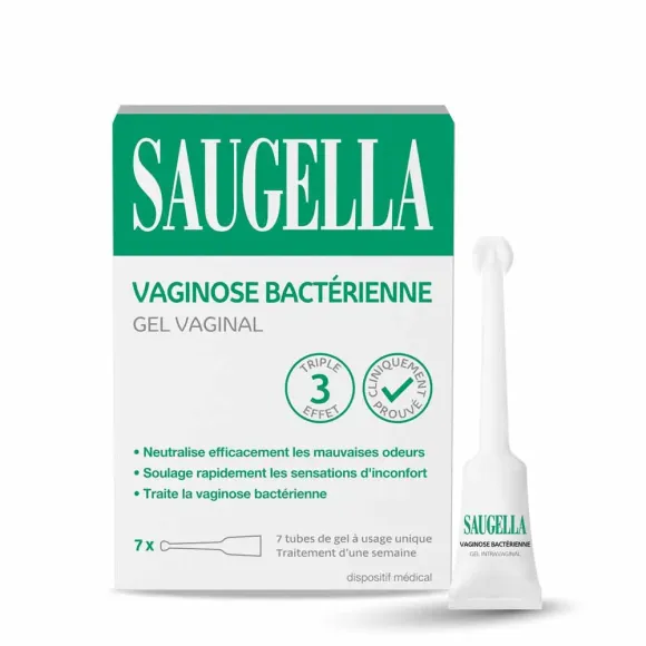 Gel vaginal Vaginose bactérienne Saugella - 7 tubes de 5ml