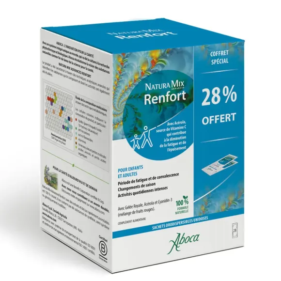 Nature Mix Advanced Renfort énergie Aboca - boîte de 28 sachets orodispersibles