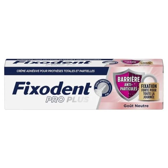 Crème adhésive Fixodent pro plus anti-particules - Tube 40g