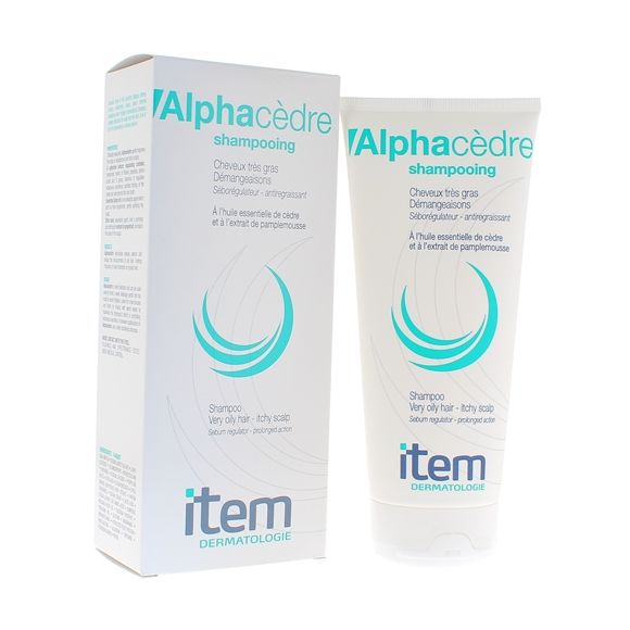 Alphacèdre Shampoing cheveux très gras Item Dermatologie - tube de 200 ml