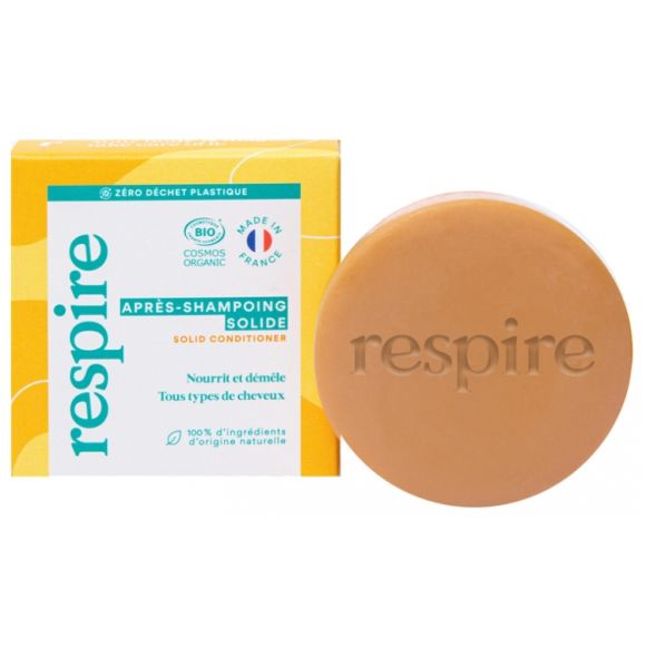 Après-shampoing solide bio Respire - pain de 50 g
