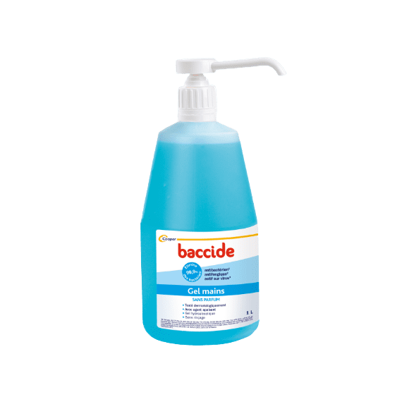 Gel main hydroalcoolique Baccide - Flacon pompe de 1 L