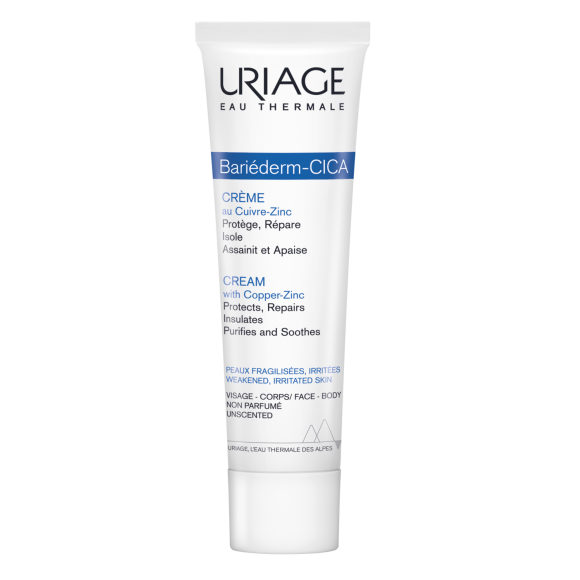 Bariéderm cica-crème réparatrice au Cu-Zn Uriage - tube de 100 ml