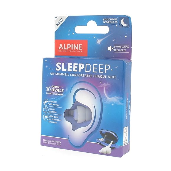 Bouchons d'oreilles Sleepdeep Alpine - 1 paire