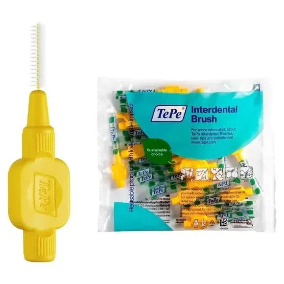 Brossettes interdentaires originales jaune taille 4 (0.7 mm) TePe - 20 brossettes