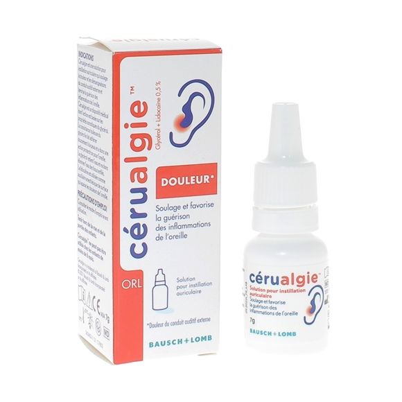 Cérualgie Solution auriculaire Baush Lomb - flacon de 7g