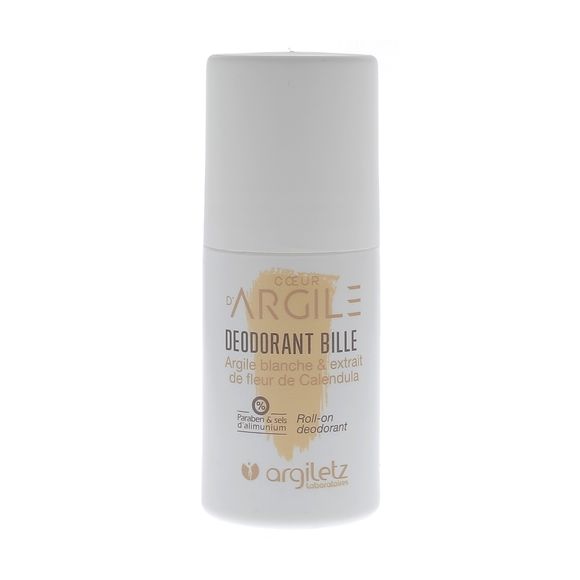 Coeur d'argile déodorant bille Argiletz - roll-on de 50 ml