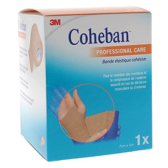 Coheban Bande de contention cohésive 3M - bande de 3 m x 7 cm