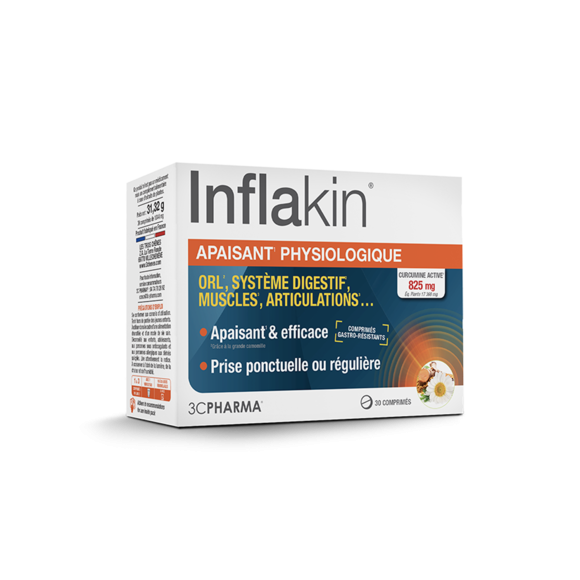 Inflakin apaisant physiologique 3C Pharma - boite de 30 comprimés
