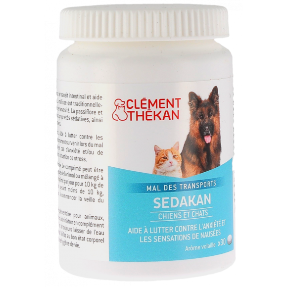 Sedakan Mal des transports chiens et chats Clément-thékan - boite de 30 comprimés