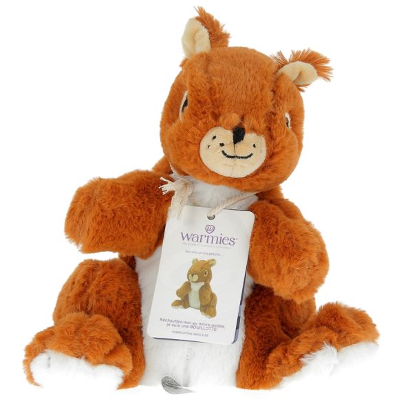 Cozy Peluches Bouillotte Écureuil Soframar - 1 peluche de 30 cm
