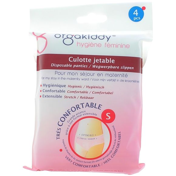 Culotte jetable taille S Orgakiddy - Sachet de 4 unités