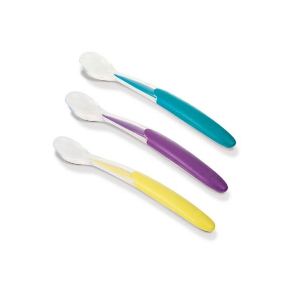 Easy Learning Cuillères douces silicone dès 4 mois NUK - lot de 3 cuillères