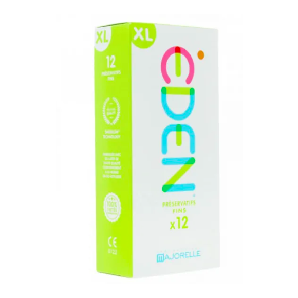 Eden Préservatifs fins Laboratoire Majorelle - boîte de 12 préservatifs taille XL