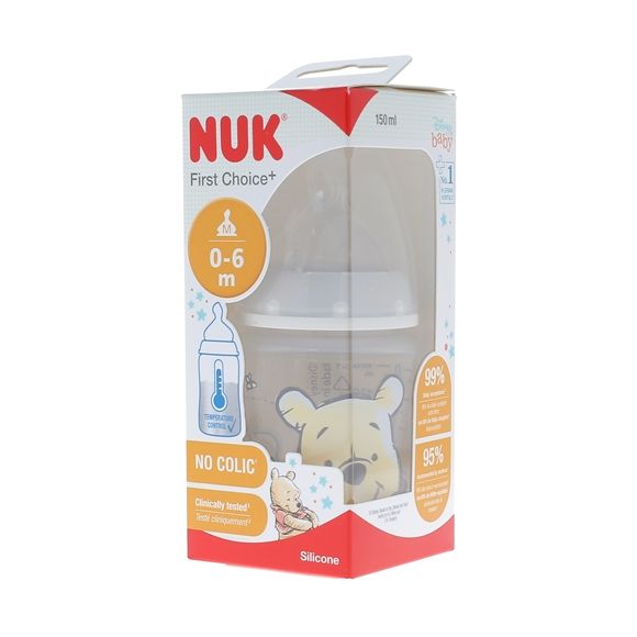 First Choice + Biberon Disney Winnie L'Ourson 0-6 mois NUK - biberon de 150ml