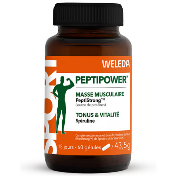 Peptipower masse musculaire Weleda - pot de 60 gélules
