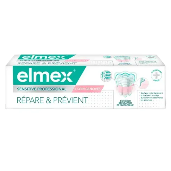 Sensitive professional dentifrice soin gencives Elmex - tube de 75ml