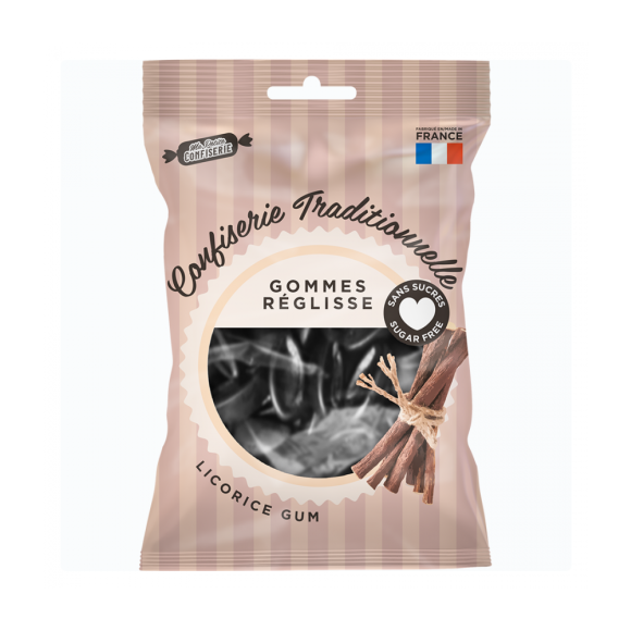 Gommes réglisse sans sucres Ma petite confiserie - sachet de 100g