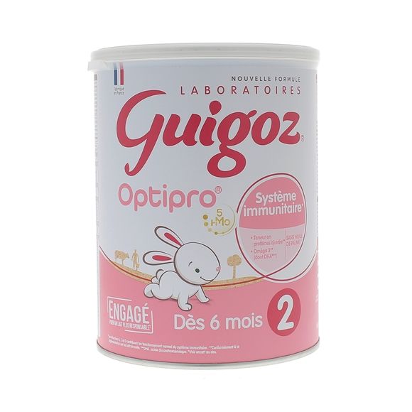 Guigoz optipro lait 2ème âge dès 6 mois - pot de 780 g