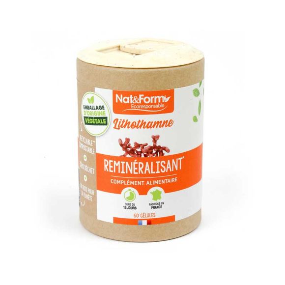 Lithothamne Ecoresponsable Nat&Form - Boite de 60 gélules