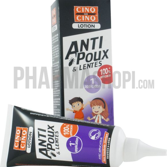 Lotion anti-poux et lentes Cinq sur cinq - flacon de 100 ml