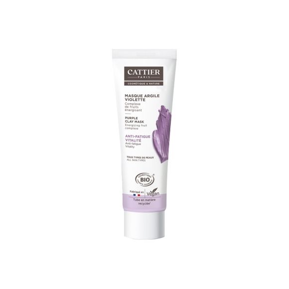 Masque à l'argile violette bio Cattier - tube de 100 ml