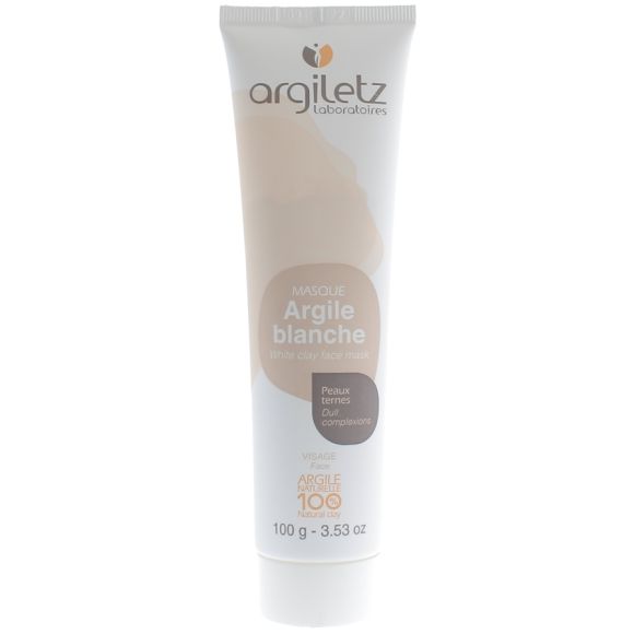 Masque argile blanche peaux ternes prête à l'emploi Argiletz - tube de 100 g
