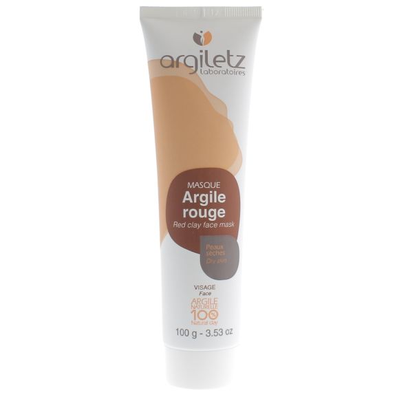 Masque argile rouge peaux sèches prête à l'emploi Argiletz - tube de 100 g