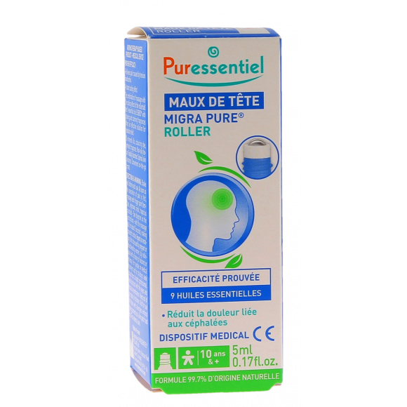 Maux de tête roller aux 9 huiles essentielles Puressentiel - roller de 10ml