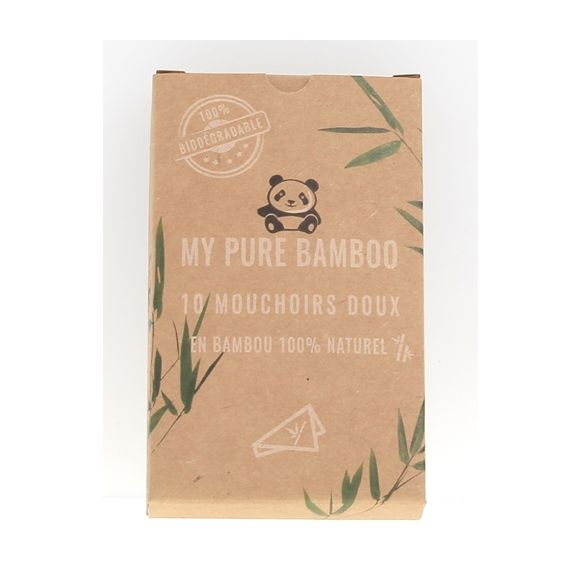 Mouchoirs doux en bambou My Pure Bamboo - 10 mouchoirs