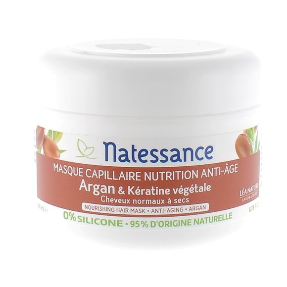 Natessance masque capillaire à l'argan Léa Nature - pot de 200 ml